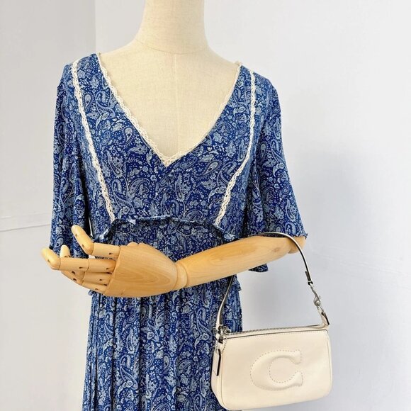 Coach Nolita 19 CR364-Chalk/Silver Convertible Shoulder Bag / Wristlet - Picture 1 of 7